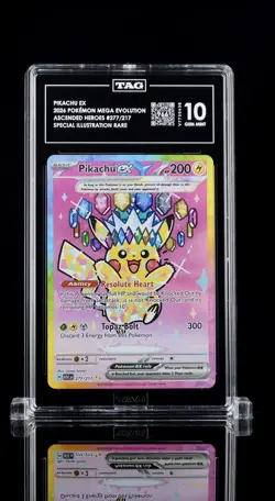 2026 POKEMON ASC EN ASCENDED HEROES #277 PIKACHU EX TAG 10 SIR - Image 3