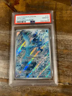 POKEMON 2025 Journey Together Illustration Rare ARTICUNO #161 PSA 10 Gem Mint - Image 1