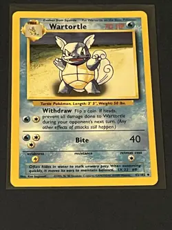 1999 Wartortle Evo Box Error Misprint Pokemon Card Base Set - 42/102 -Vintage - Image 1