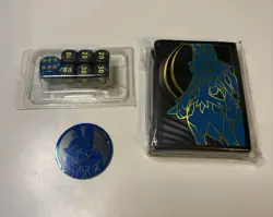 Pokemon ETB Sleeves Dice and Coin - Mega Evolutions Lucario - Image 1