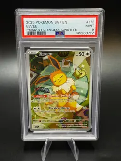 2025 POKEMON SVP EN-SV BLACK STAR PROMO #173 EEVEE PSA 9 - Image 1