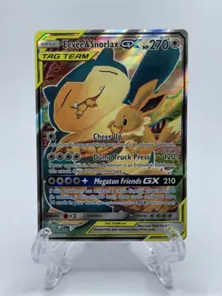 Eevee & Snorlax GX Tag Team SM169 - Sun & Moon Black Star Promo - Pokemon - Image 1