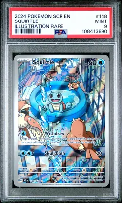 2024 Pokemon Stellar Crown Squirtle #148 PSA 9 - Image 1