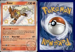 Entei 112/091 Shiny Rare Paldean Fates Pokemon Holo NM/M - Image 2