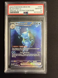 2023 Pokemon Mew EN #200 Blastoise ex Special Illustration Rare PSA 10 GEM MINT - Image 1