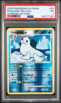 Pokemon TCG Dewgong 24/147 2009 Supreme Victors Reverse Holo Rare - PSA 1 - Image 1