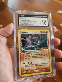 (POP 8) CGC 10 GEM MINT Cloyster Delta Reverse Holo EX Dragon Frontiers Pokemon - Image 1