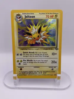 Jolteon 4/64 Jungle Holo Rare LP - Excellent WOTC Pokemon TCG Vintage Single - Image 1