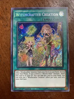 YUGIOH WITCHCRAFTER CREATION INCH-EN020 1ST SECRET NEAR MINT - Image 1