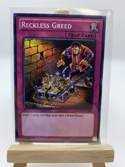 Yugioh! LP Reckless Greed - LCYW-EN285 - Super Rare - Unlimited Edition Lightly - Image 1