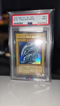 Yu-Gi-Oh 2002 Blue-Eyes White Dragon PSA 9 SDK-001 - Image 1