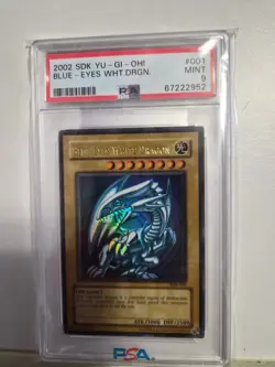 Yu-Gi-Oh 2002 Blue-Eyes White Dragon PSA 9 SDK-001 - Image 2