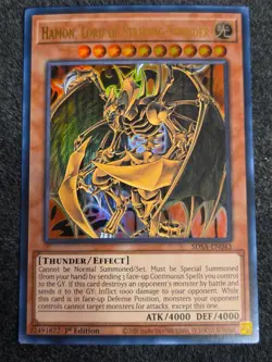 Yu-Gi-Oh! Hamon, Lord of Striking Thunder SDSA-EN043 1st Edition Ultra Rare NM - Image 1