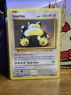 Pokemon Snorlax XY179 Evolutions Blackstar Promo Holo Card LP Condition - Image 1