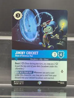 Disney Lorcana Jiminy Cricket - Ghost of Christmas Past 218/204 Winterspell Epic - Image 1