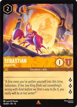 Sebastian Loyal Crab 16/204 Whispers in the Well Disney Lorcana - Image 1
