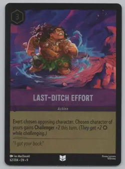 Disney Lorcana Cold Foil - Last-Ditch Effort 62/204 - Fabled - Image 1