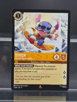 Disney Lorcana Stitch - Carefree Snowboarder 7/204 Winterspell Rare - Image 1
