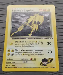 Rocket's Zapdos 15/132 Gym Challenge Holo Rare Pokemon Card NM - Image 2