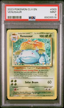 PSA 9 Venusaur 003/034 Trading Card Game Classic Collection Holo Slab - Image 1