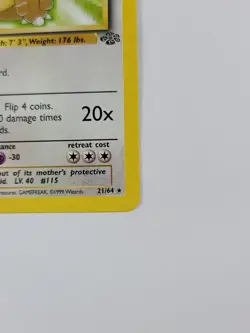 Pokemon Card 1st Edition Kangaskhan 21/64 Jungle Regular US - Image 4