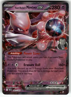 Team Rocket's Mewtwo ex 081/182 SV10: Destined Rivals NM Pokemon Card TCG - Image 1