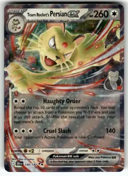 Team Rocket's Persian ex 150/182 SV10: Destined Rivals NM Pokemon Card TCG - Image 1