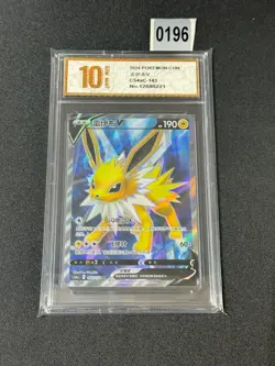 Jolteon V SR CS4aC-143/132 Pokemon Card Chinese Grade 10 - Image 1