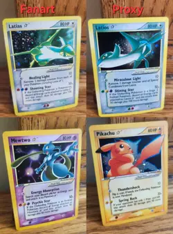 Pokemon 4-piece holo card set Ex Deoxys Goldstar Mewtwo, Pikachu, Latias, Latios - Image 1