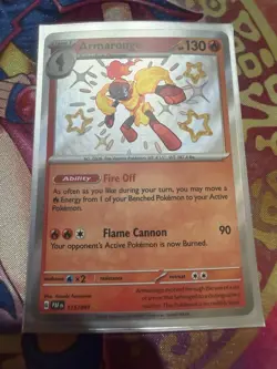 Armarouge 115/091 - Pokemon TCG Paldean Fates Shiny Rare Card NM - Image 1