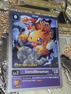 DemiMeramon Uncommon Exceed Apocalypse Pre-Release Cards BT15-006 U LP - Image 1