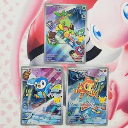 Piplup 042 + Chimchar 041 + Turtwig 040 - First Partner Pokemon Cards - #L185 - Image 1
