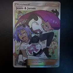 Pokemon Jessie & James 68/68 Hidden Fates Ultra Rare Full Art Holo Trainer Card - Image 1