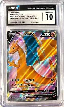 Charizard V SWSH050 SWSH: Sword & Shield Promo Cards Holo GEM MINT 10 - Image 1