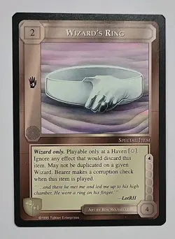 MIDDLE-EARTH CCG MECCG WIZARD'S RING THE WIZARDS LIMITED TWL METW RARE LOTR CARD - Image 1
