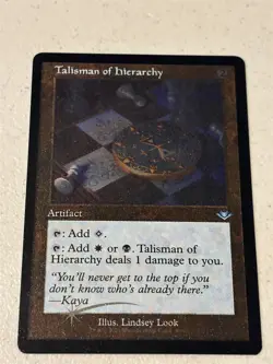mtg foil etched Talisman of Hierarchy, Modern Horizons, unplayed - Image 1
