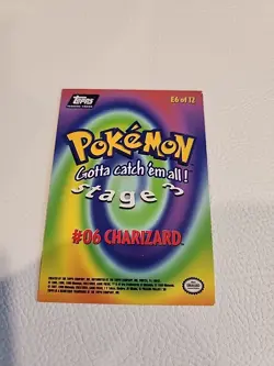 Topps Pokemon Charizard Foil R6/12 Foil Charizard Holo Textured - Image 3