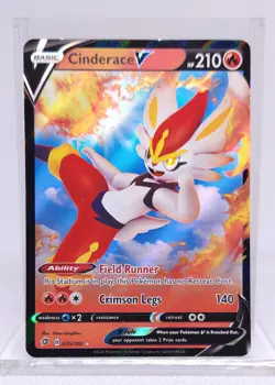 Pokemon Cinderace V 035/192 Rebel Clash Ultra Rare - Image 1