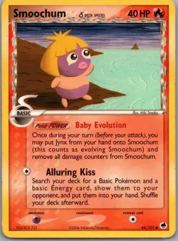 Smoochum 64/101 Common Dragon Frontiers Pokemon Moderately Played - Image 1