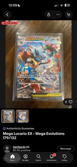 Pokemon TCG Mega Evolution - Mega Lucario EX - Special Illustration Rare 179/132 - Image 3