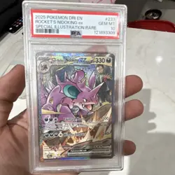 Pokemon Team Rocket's Nidoking ex Destined Rivals Rare Holo PSA 10 - Image 1