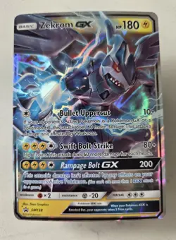 2018 Pokemon TCG Sun & Moon Zekrom GX SM138 Black Star Promo Ultra Rare - Image 1