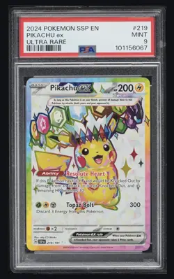 2024 Pokemon SSP EN #219 Pikachu ex Ultra Rare - Image 1