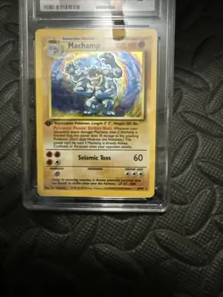 Pokemon 1999 Machamp Base Set - 1st Edition- 8/102 Holo CGC 5 - Image 3