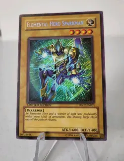Elemental Hero Sparkman EHC2-EN001 *NM* Limited Edition Secret Rare Yugioh Card - Image 2