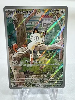 Meowth 106/094 Pokemon TCG Phantasmal Flames Illustration Rare Near Mint - Image 1