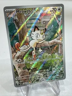 Meowth 106/094 Pokemon TCG Phantasmal Flames Illustration Rare Near Mint - Image 2