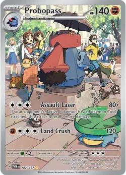 Pokemon TCG Probopass 182/167 Sv06: Twilight Masquerade Holo EN - Image 1