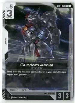 Gundam Aerial Gundam Card Game New Type Rising Foil NM - Image 1