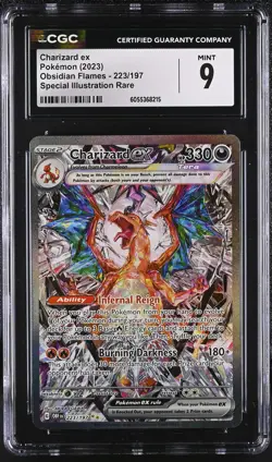 CHARIZARD EX Obsidian Flames Special Illustration Rare #223 CGC 9 Pokemon - Image 1